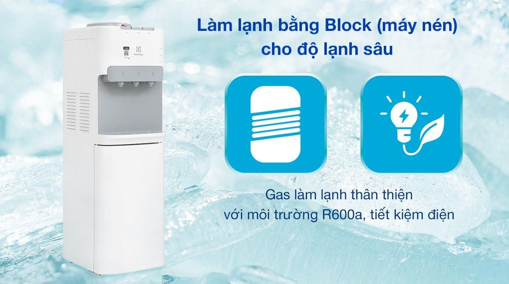 Bộ phận khoang làm lạnh trên cây nước nóng lạnh Electrolux EDBMFACWF 530W cho làm lạnh sâu