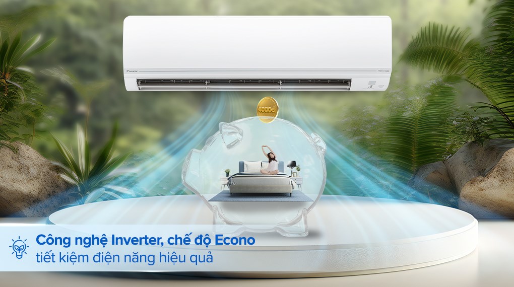 Máy lạnh 2 chiều Daikin Inverter 2 HP FTHF50VAVMV tiết kiệm điện năng tối đa Máy lạnh 2 chiều Daikin Inverter 2 HP FTHF50VAVMV tiết kiệm điện năng tối đa