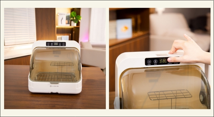 Máy sấy tiệt trùng UV LUMIAS LUD-08 đế inox với công suất 100W, cung cấp hiệu suất ổn định và phù hợp cho nhu cầu tiệt trùng và sấy khô hằng ngày