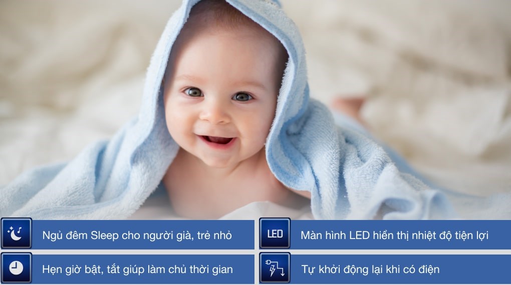 Máy lạnh LG Inverter 1 HP V10API1 trang bị chế độ ngủ đêm nhẹ nhàng, yên tĩnh giúp người dùng ngủ ngon