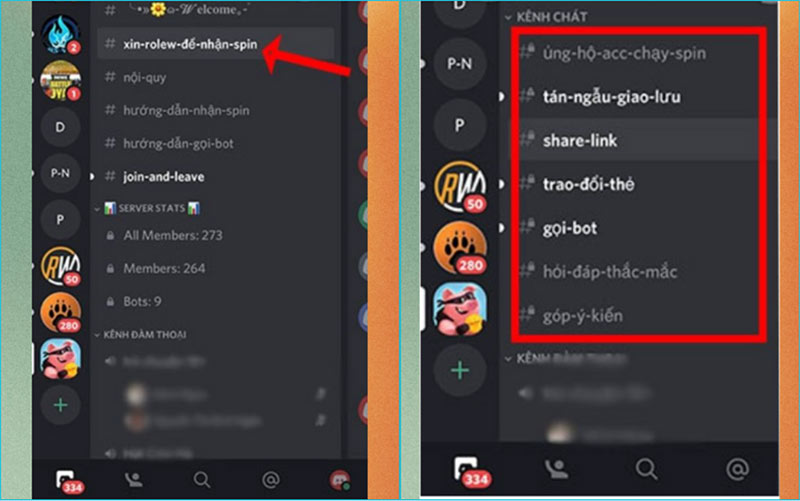 Nhận spin qua Discord bằng cách tham gia nhóm, xin quyền truy cập và vào kênh #Share-link để lấy link mỗi ngày.