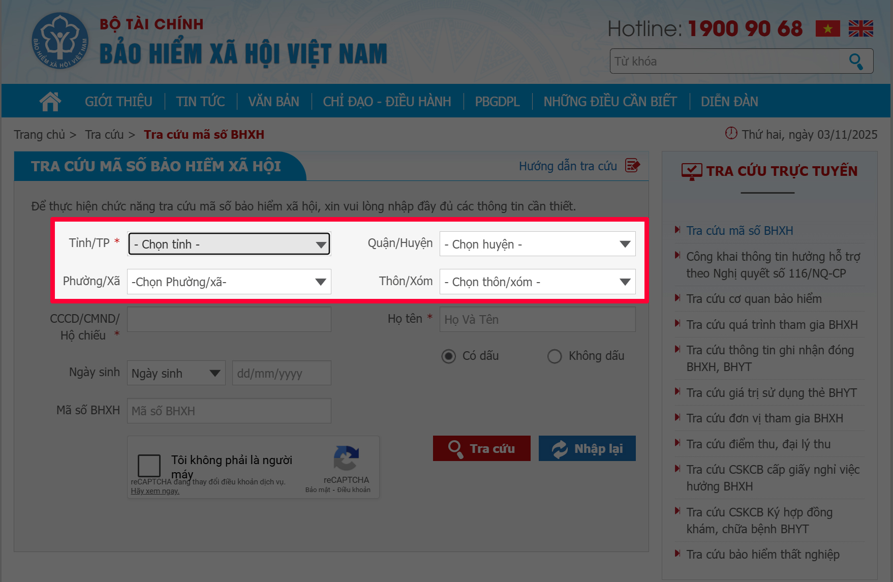 Cách tra cứu mã số Bảo hiểm xã hội