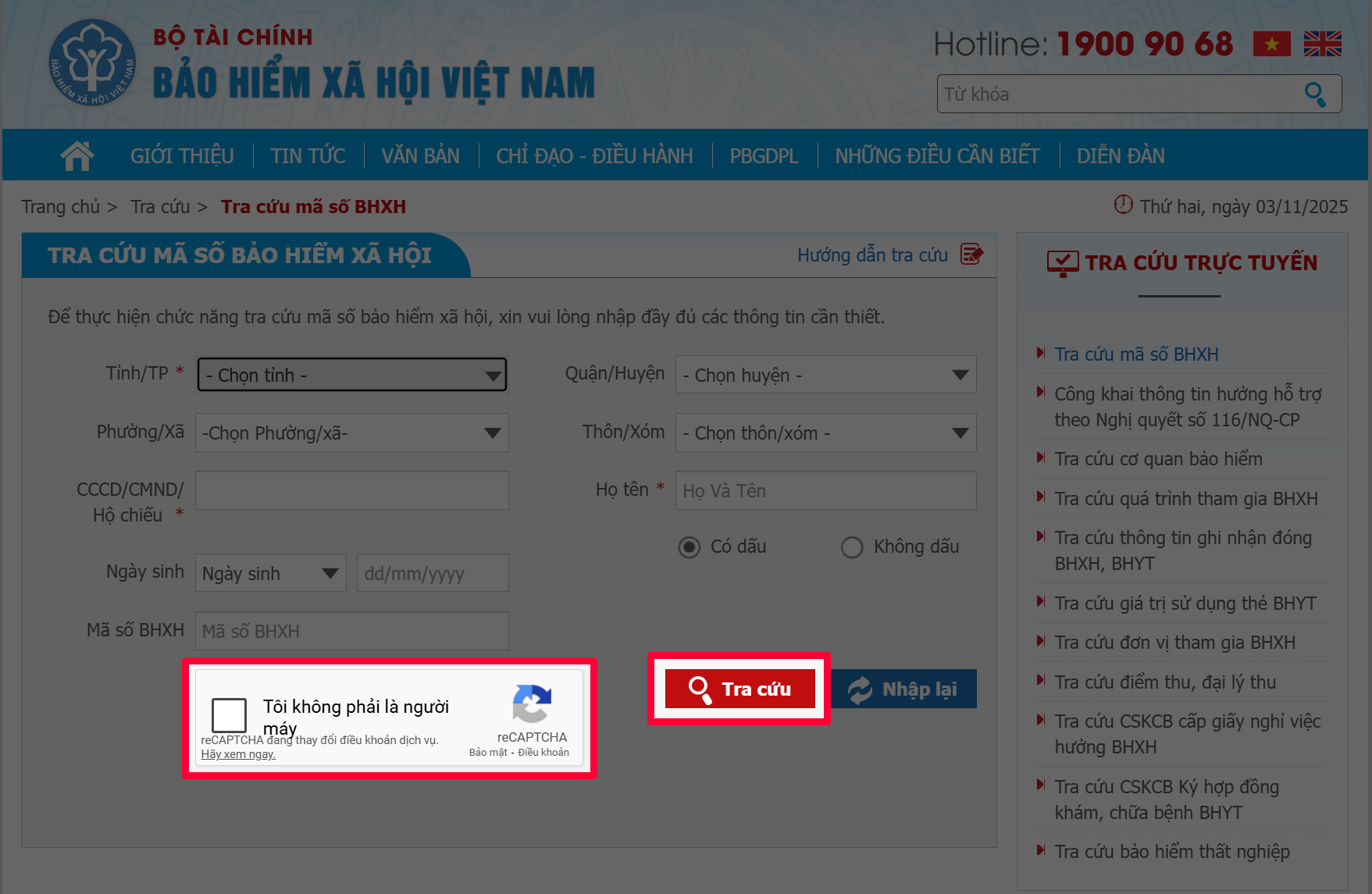 Cách tra cứu mã số Bảo hiểm xã hội