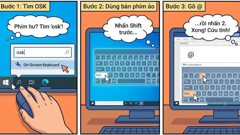 Sử dụng b&agrave;n ph&iacute;m ảo (On-Screen Keyboard)