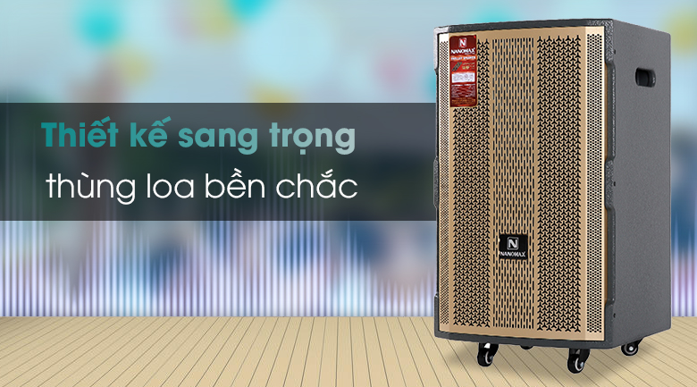 Loa kéo Karaoke Nanomax S-1000 450W có thiết kế sang trọng, đẹp mắt