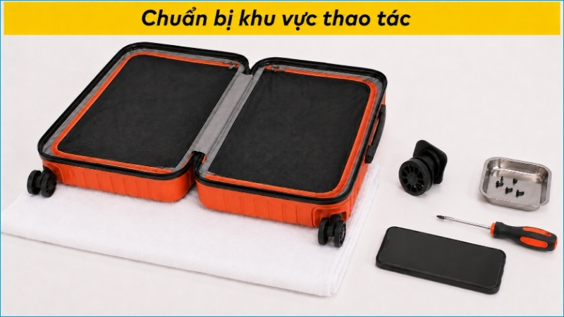 Chuẩn bị đủ dụng cụ và chụp lại cụm bánh trước khi bắt đầu tháo