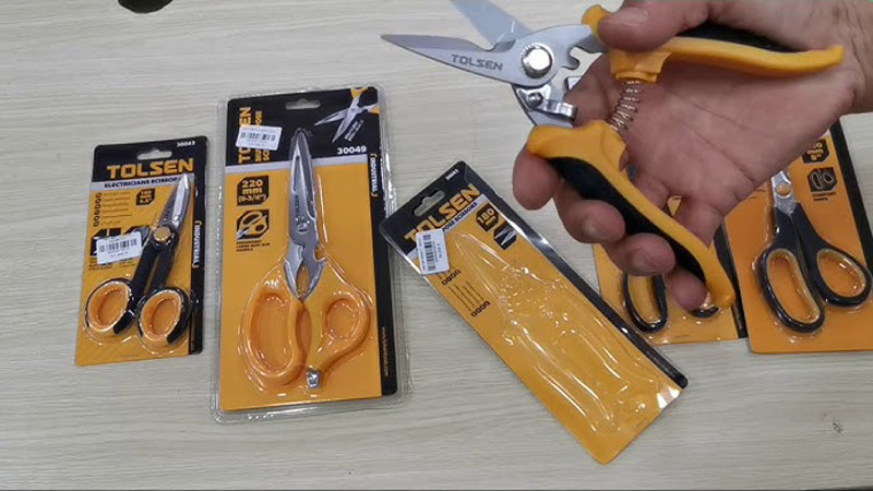 Kéo Tolsen bền bỉ, đa năng, lưỡi sắc bén, chống gỉ, cắt chính xác