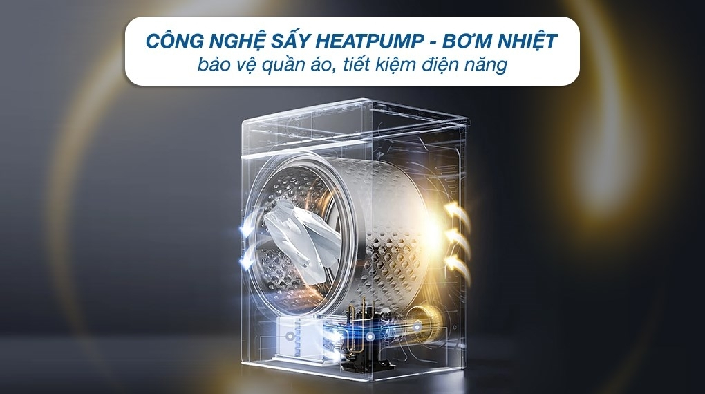 Máy sấy bơm nhiệt LG 10.5 kg DVHP50M bảo vệ sợi vải tối ưu với công nghệ sấy Heatpump