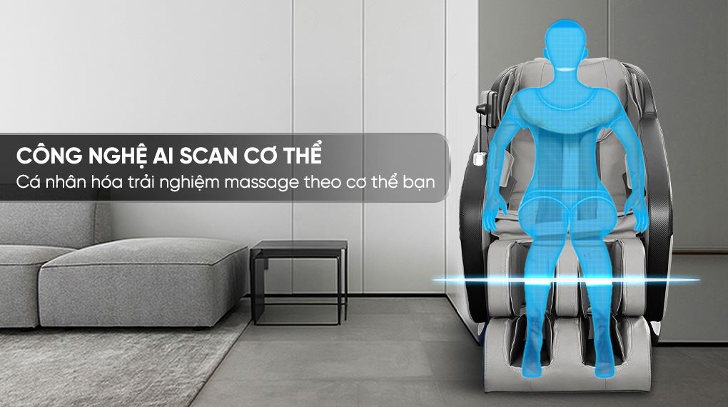 Chế độ Scan Body trên ghế massage Daikiosan DC101 giúp bạn giảm đau mỏi nhanh chóng nhờ khả năng dò tìm huyệt đạo chính xác
