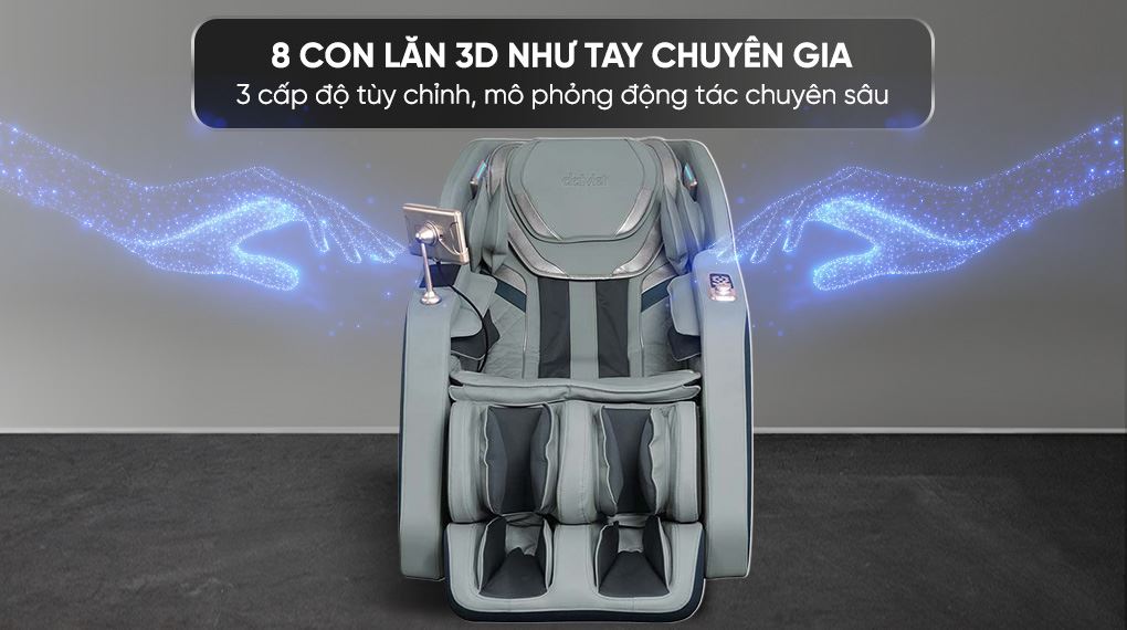 Sự chuyển động của con lăn massage 4D trên ghế massage Daikiosan DC104 giúp tăng cường tuần hoàn màu