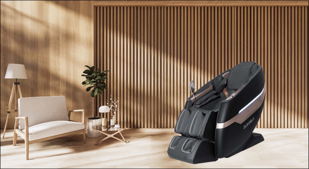 Ghế massage Daikiosan DC105 massage 3D với 4 con lăn - 5 cấp độ tùy chỉnh, kết hợp các kỹ thuật như đấm, nhào, vỗ, miết mang lại trải nghiệm chân thực