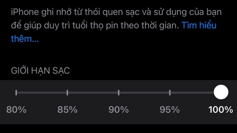 Giới hạn sạc (Charge Limit)