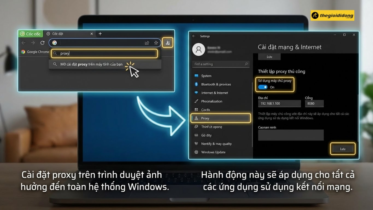 C&agrave;i đặt Proxy tr&ecirc;n tr&igrave;nh duyệt Chrome, Cốc Cốc