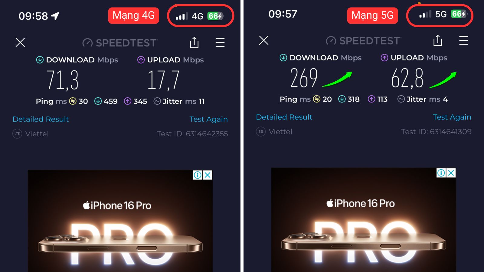 Tốc độ mạng 5G nhanh hơn mạng 4G nhiều lần