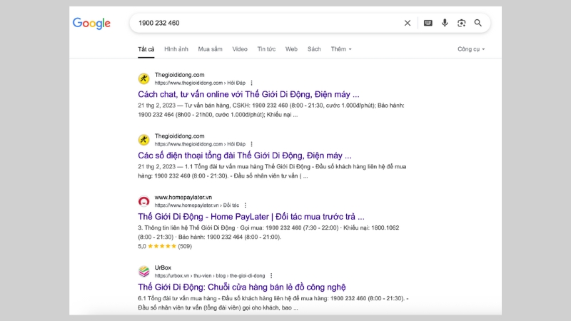 Tra cứu số điện thoại bằng Google Tra cứu số điện thoại bằng Google
