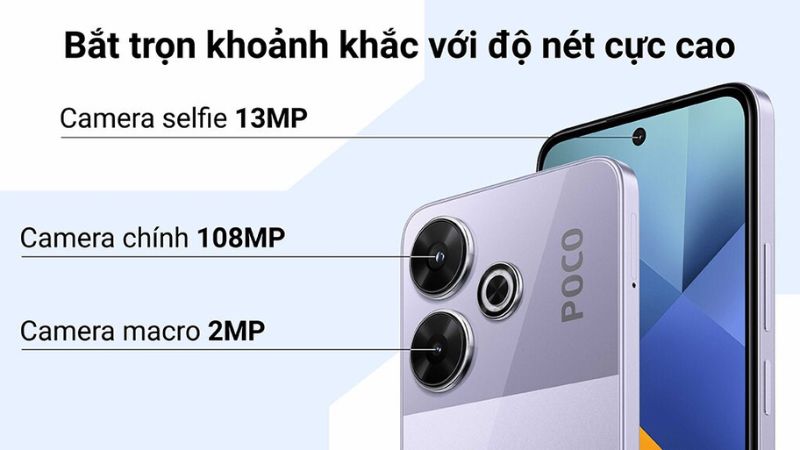 Camera chính 108MP sắc nét chụp ảnh siêu đẹp