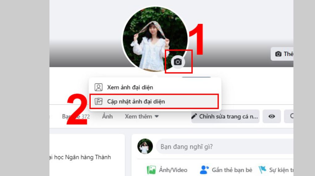 Bước 1: Bạn v&agrave;o Facebook tr&ecirc;n m&aacute;y t&iacute;nh