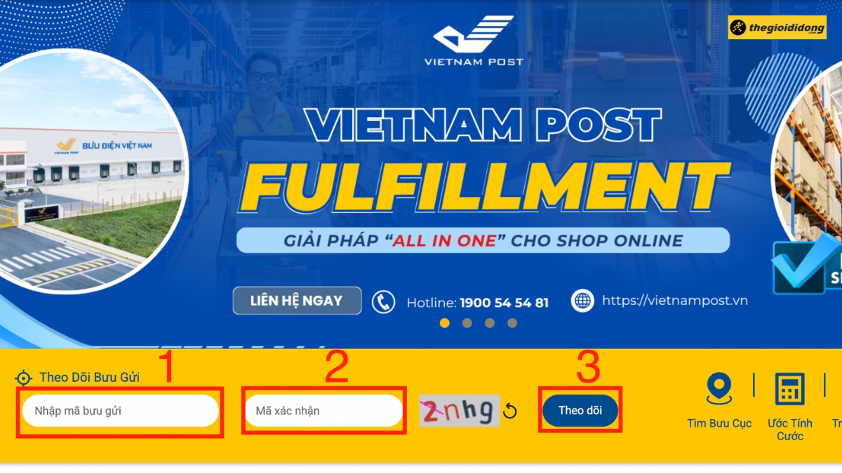 Tra cứu tr&ecirc;n Website VNPost