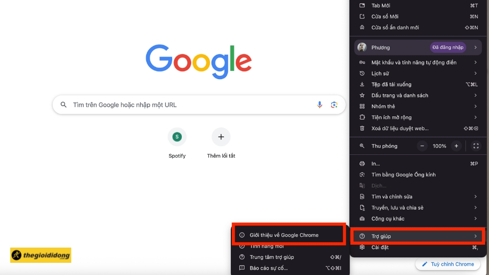 Trợ giúp > Giới thiệu về Google Chrome Trợ giúp > Giới thiệu về Google Chrome