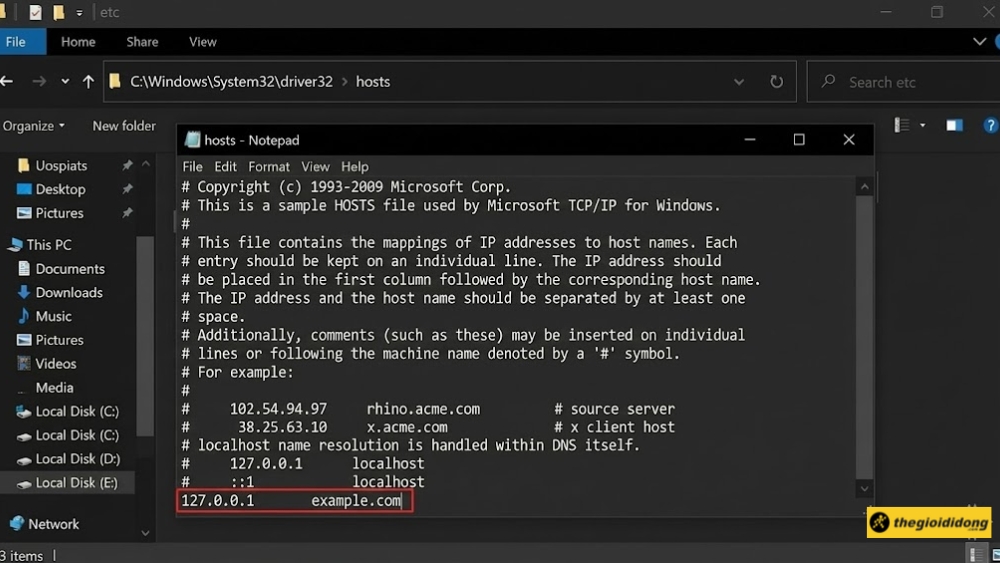 Kiểm tra nội dung file hosts Kiểm tra nội dung file hosts