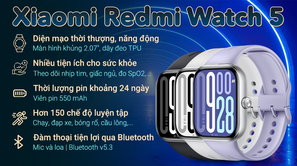 Đồng hồ thông minh Xiaomi Redmi Watch 5 47.5 mm