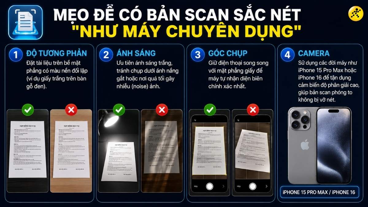 Mẹo để c&oacute; bản scan sắc n&eacute;t