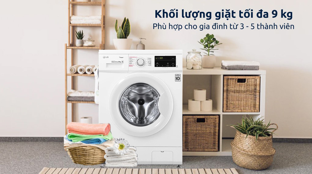 Máy giặt LG Inverter 9 kg FB1209S6W