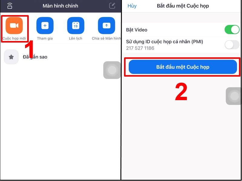 Start a Meeting (Bắt đầu cuộc họp) Start a Meeting (Bắt đầu cuộc họp)