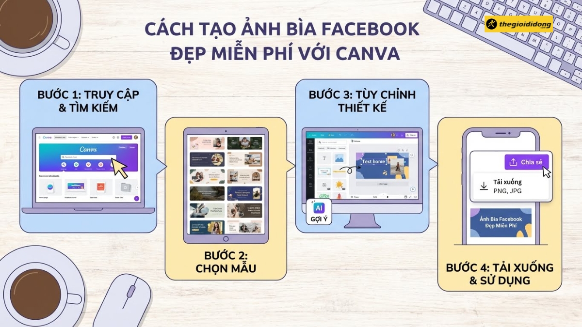 C&aacute;ch tạo ảnh b&igrave;a Facebook đẹp, miễn ph&iacute;