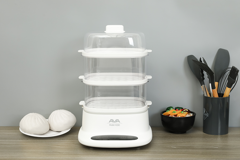 Nồi hấp đa năng AVA H280 12 lít  giúp chế biến được nhiều món hấp phong phú