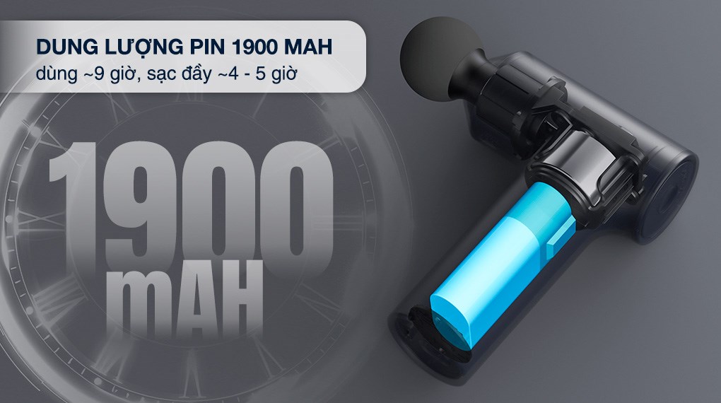 Súng massage cầm tay hoạt động thông qua pin sạc cực tiện lợi Súng massage cầm tay hoạt động thông qua pin sạc cực tiện lợi