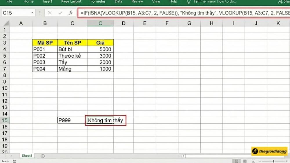 Dùng IF kết hợp với ISNA Dùng IF kết hợp với ISNA