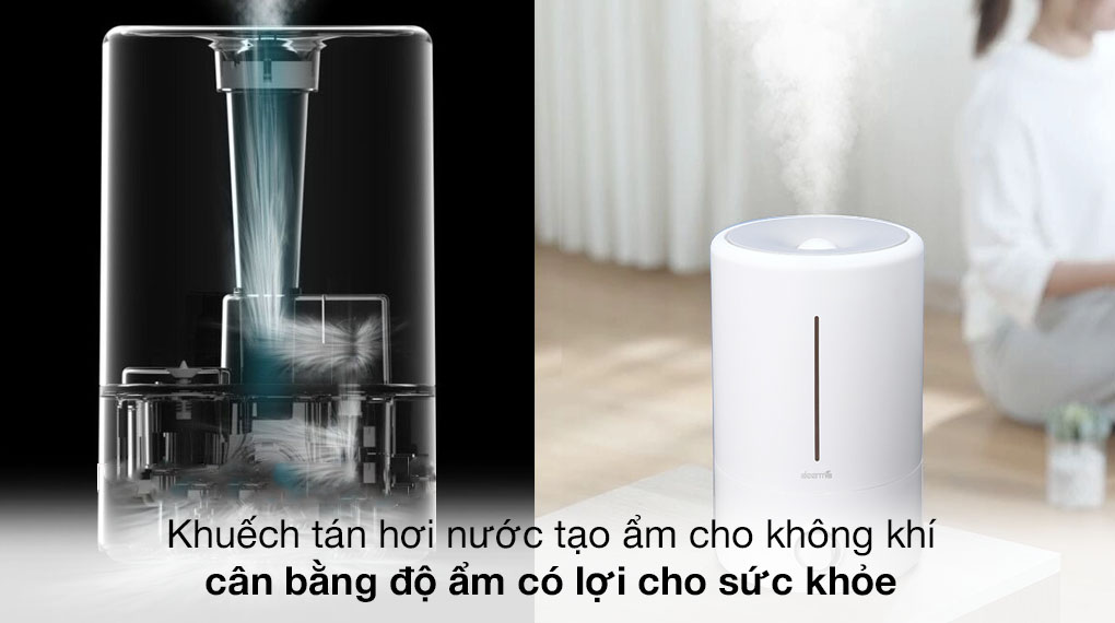 Máy tạo độ ẩm Deerma F628 hỗ trợ cân bằng độ ẩm có lợi cho sức khỏe