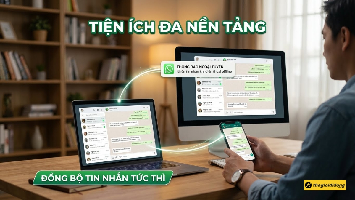 Sử dụng WhatsApp một c&aacute;ch liền mạch tr&ecirc;n nhiều thiết bị