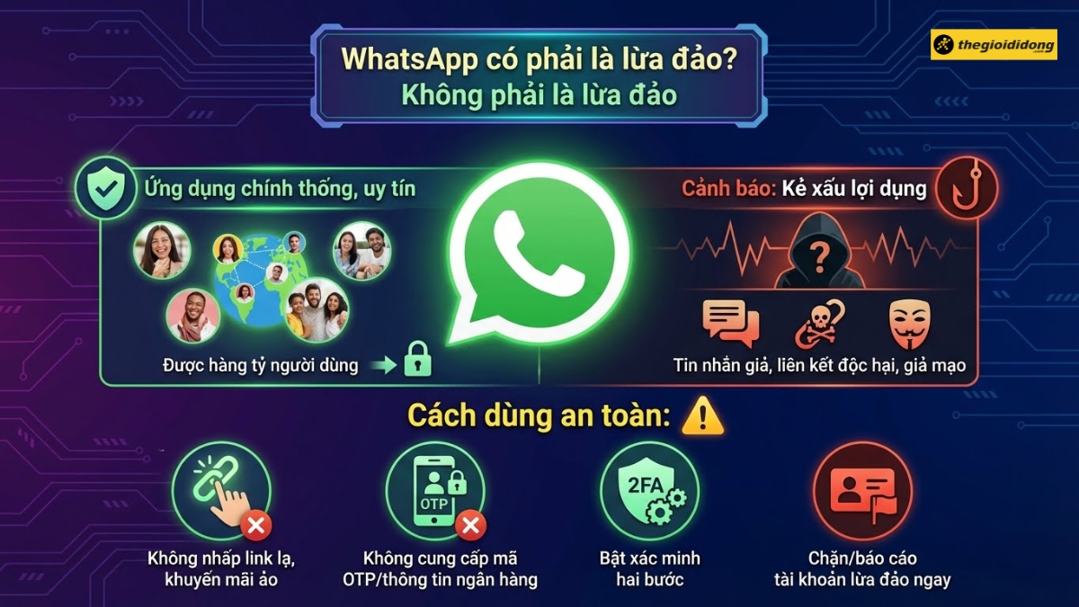 Bản th&acirc;n WhatsApp l&agrave; ứng dụng hợp ph&aacute;p