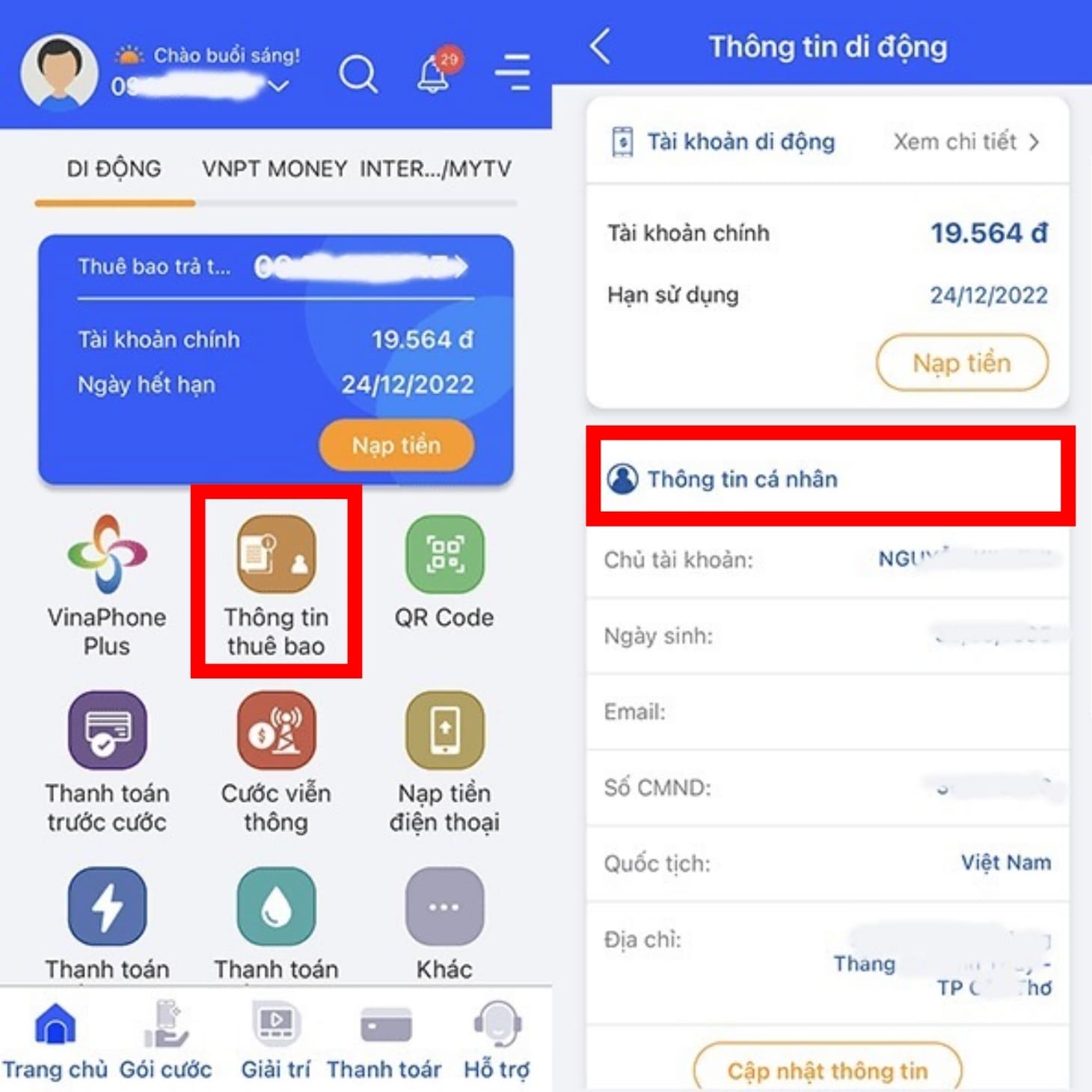 Kiểm tra SIM chính chủ trên My VNPT Kiểm tra SIM chính chủ trên My VNPT
