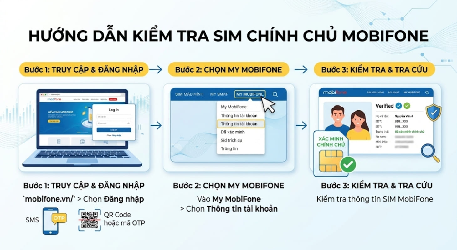 Kiểm tra SIM chính chủ trên website MobiFone Kiểm tra SIM chính chủ trên website MobiFone