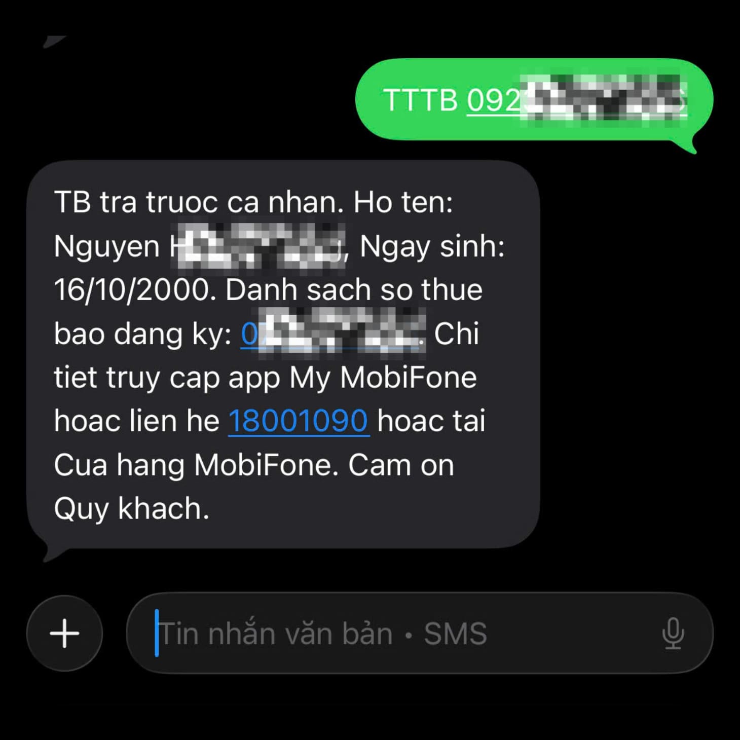 Kiểm tra số điện thoại chính chủ bằng tin nhắn cho tất cả nhà mạng Kiểm tra số điện thoại chính chủ bằng tin nhắn cho tất cả nhà mạng