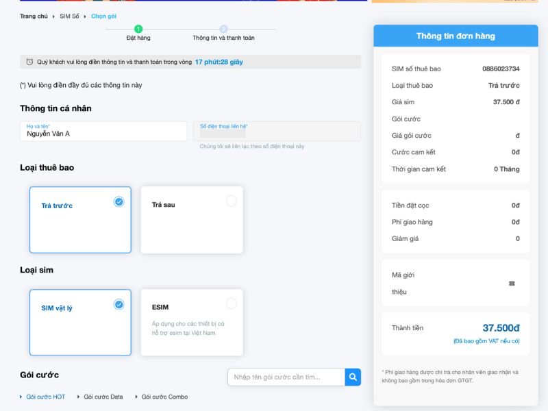 Điền đầy đủ th&ocirc;ng tin c&aacute; nh&acirc;n theo hướng dẫn