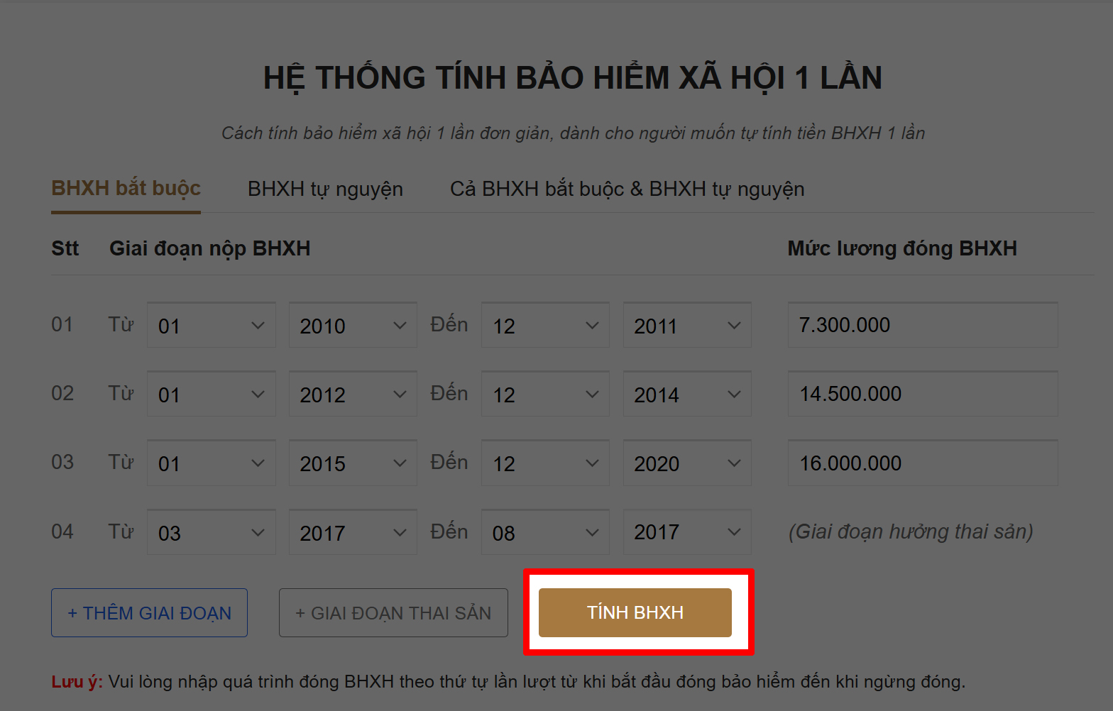 Cách tính Bảo hiểm xã hội 1 lần