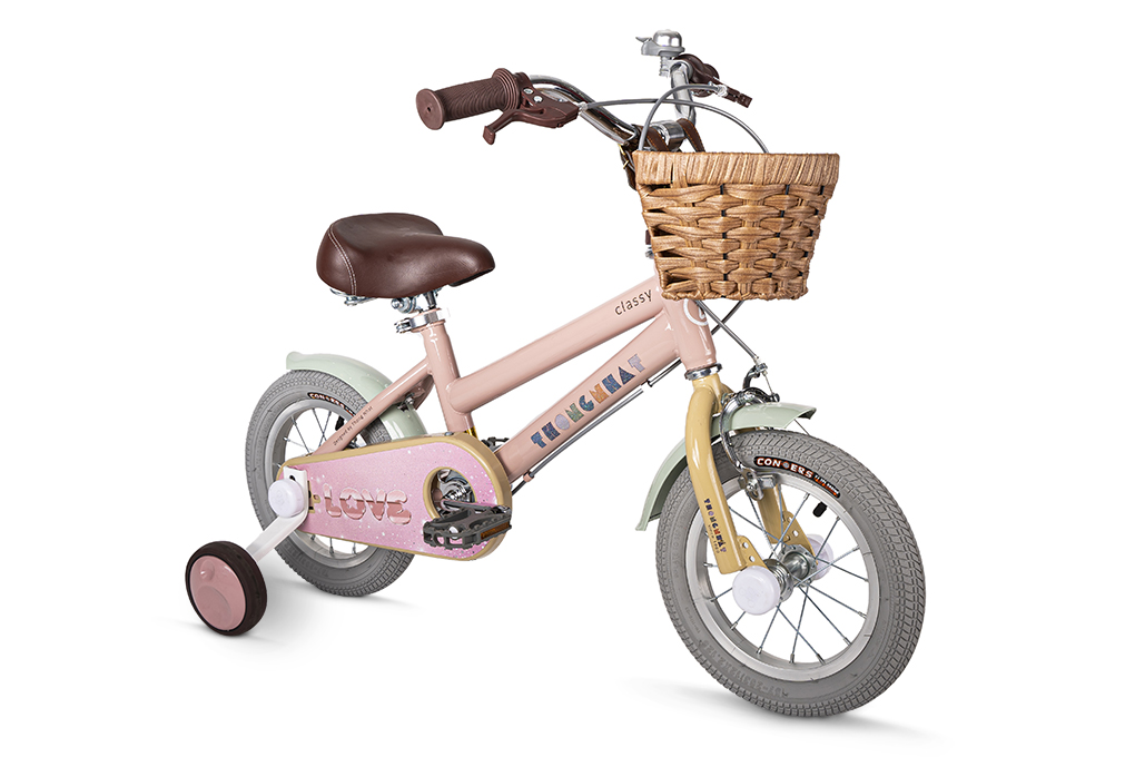 Xe Đạp Trẻ Em Thống Nhất Love - 16 inch Hồng cùng bé khám phá thế giới với thiết kế năng động, màu sắc trẻ trung và tươi sáng