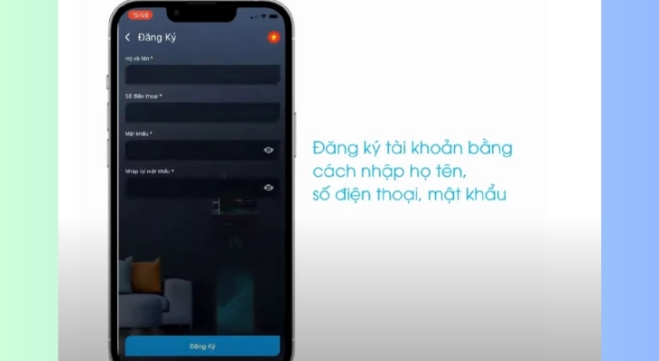 Nhập thông tin cá nhân, mật khẩu và chọn Đăng ký.