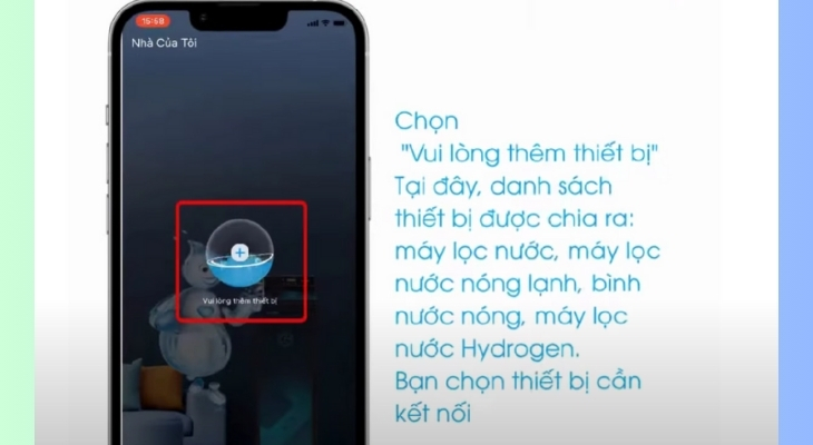 Ở trang chủ, bạn chọn Vui lòng thêm thiết bị.