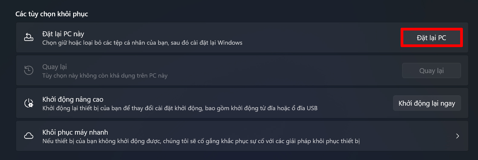 Cách reset máy tính trên Windows 11 Cách reset máy tính trên Windows 11