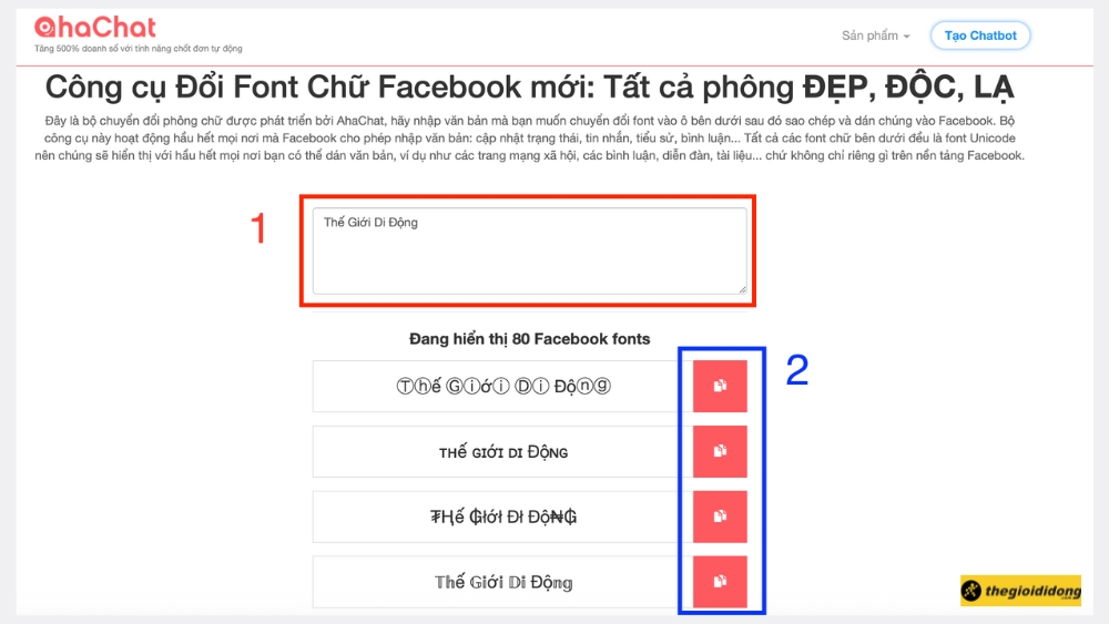 Thay đổi font chữ bằng AhaChat Thay đổi font chữ bằng AhaChat