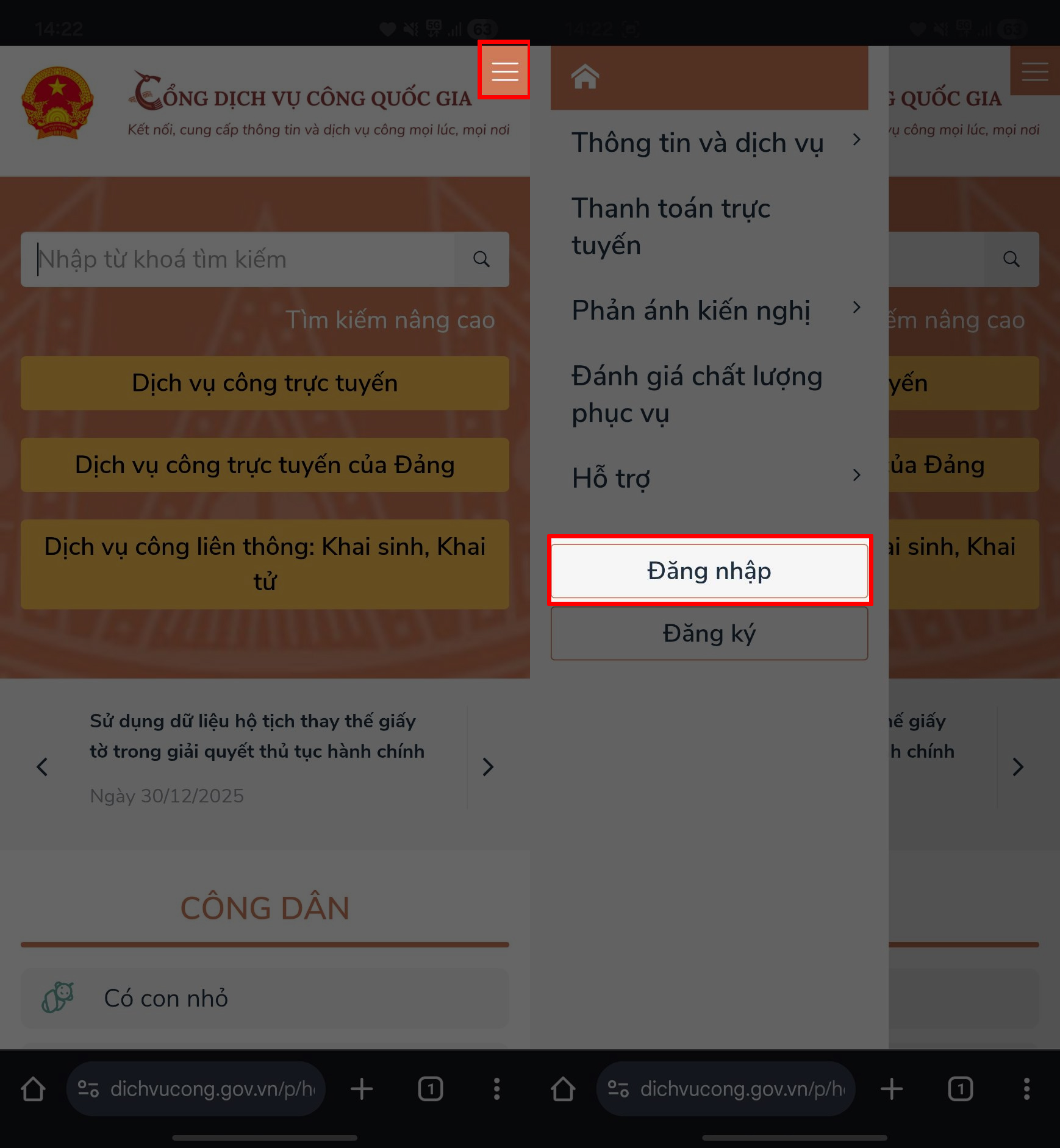 Cách đóng thuế đất online
