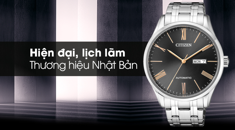Đồng hồ CITIZEN Mechanical 41 mm Nam NH8360-80J