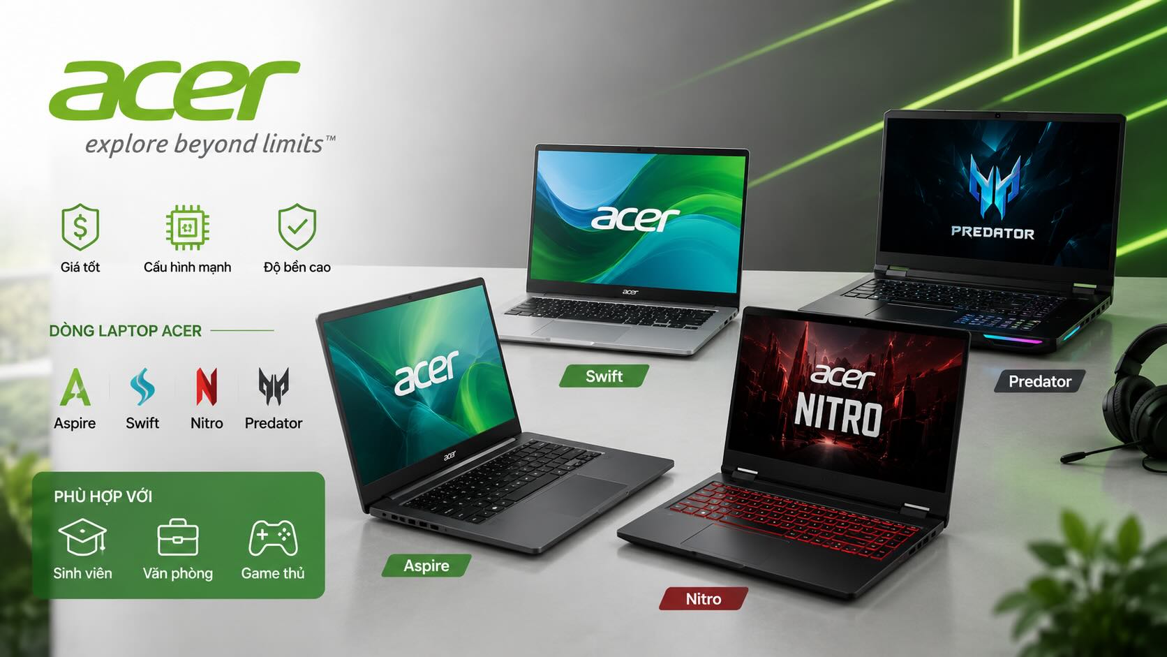 Thương hiệu laptop Acer Thương hiệu laptop Acer