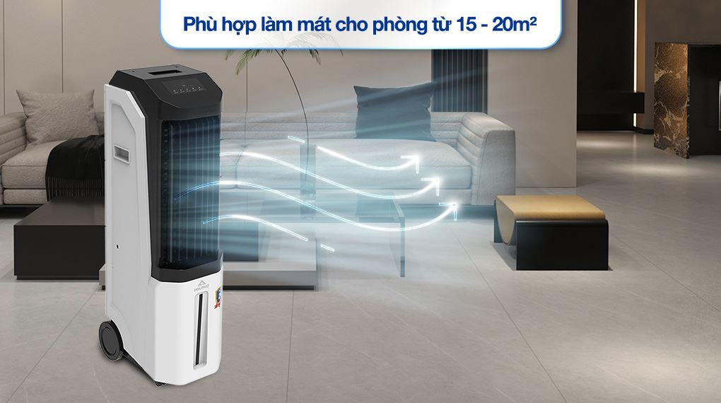 Đặt quạt điều hoà Hòa Phát HPCF1-045 112W ở mặt đất phẳng