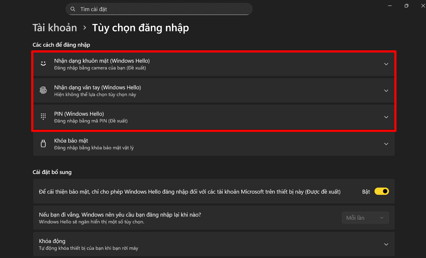 Cách đặt mật khẩu máy tính Windows 11 Cách đặt mật khẩu máy tính Windows 11